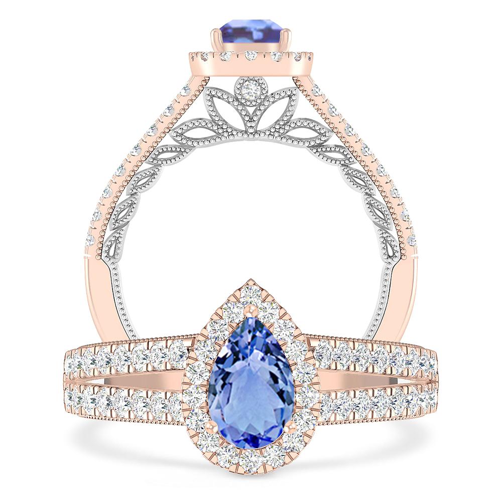 Rose Gold - Tanzanite
