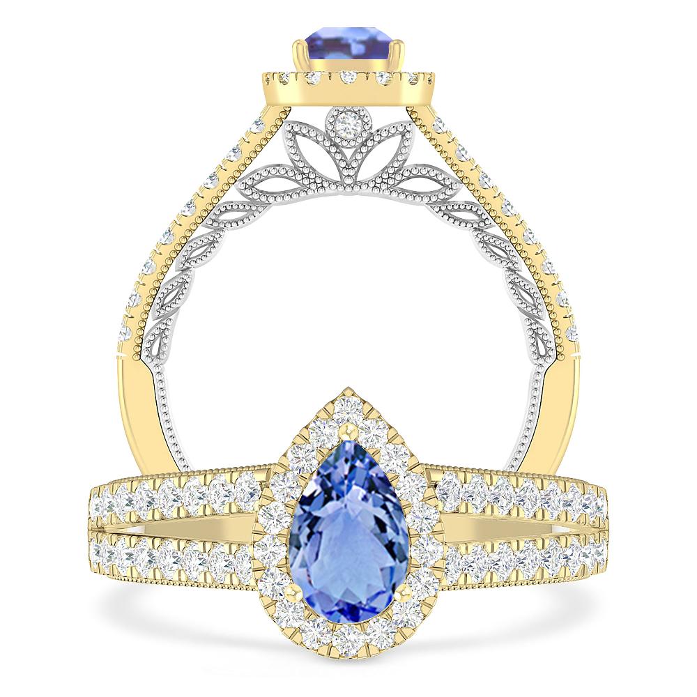 Yellow Gold - Tanzanite