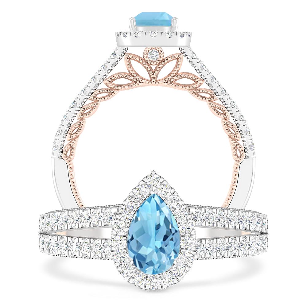 White Gold - Blue Topaz