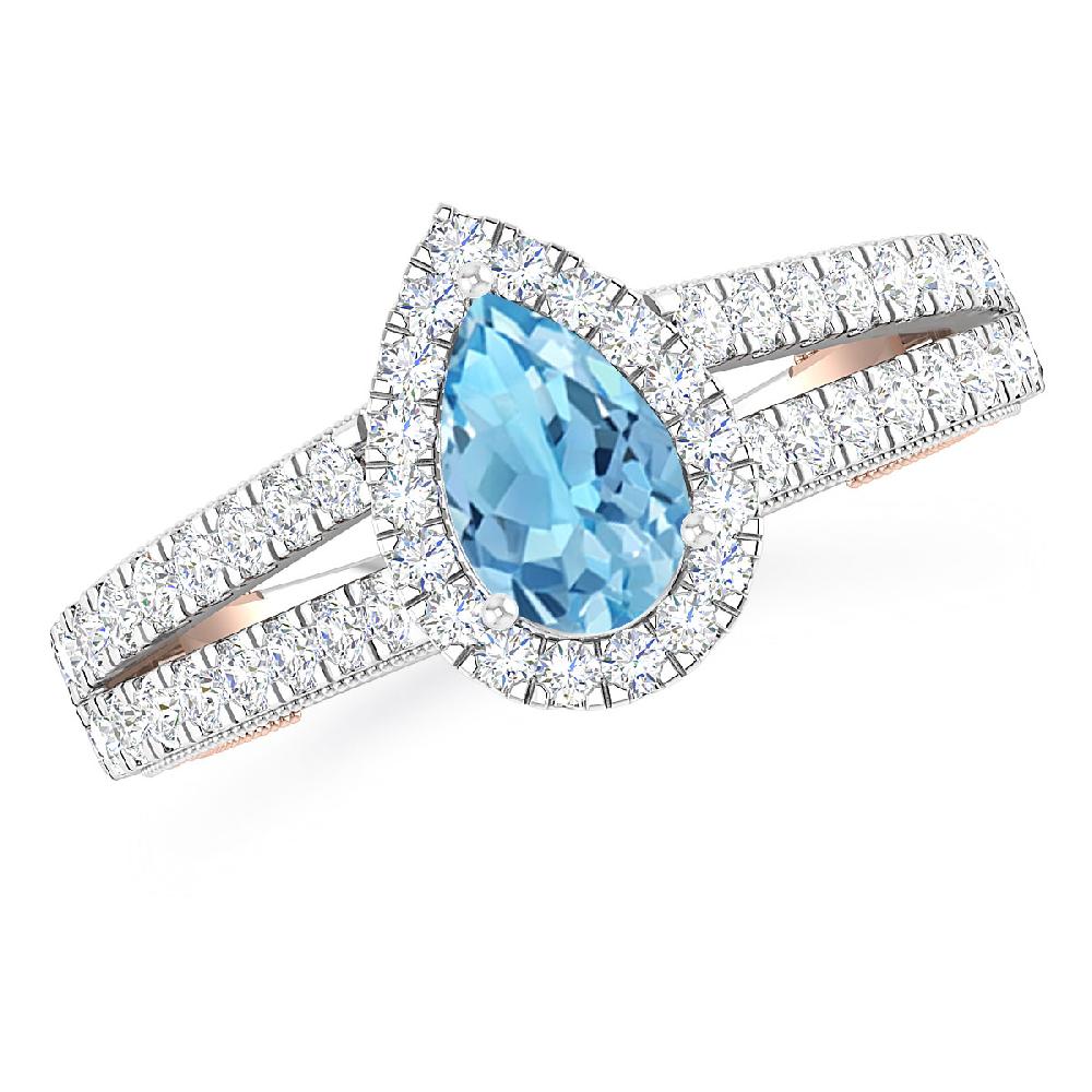 White Gold - Blue Topaz