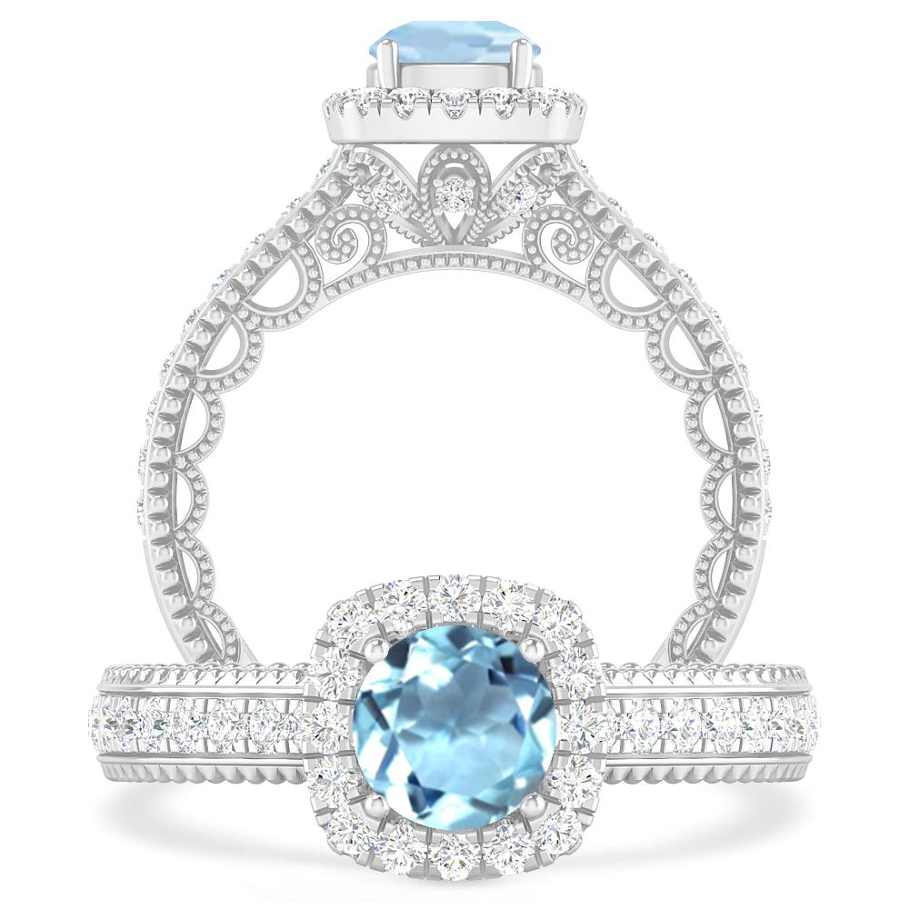 White Gold - Aquamarine