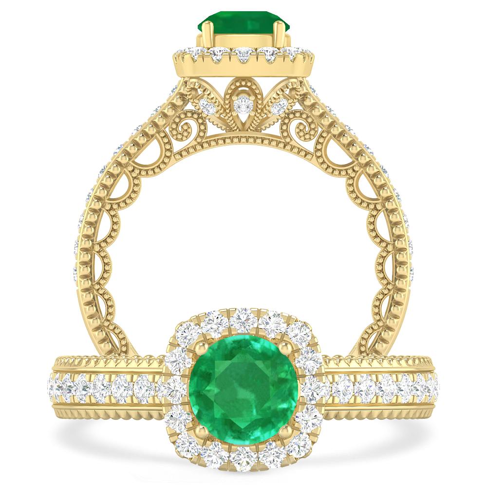 Yellow Gold - Emerald