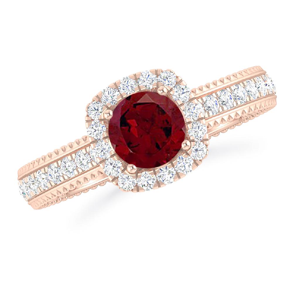 Rose Gold - Garnet