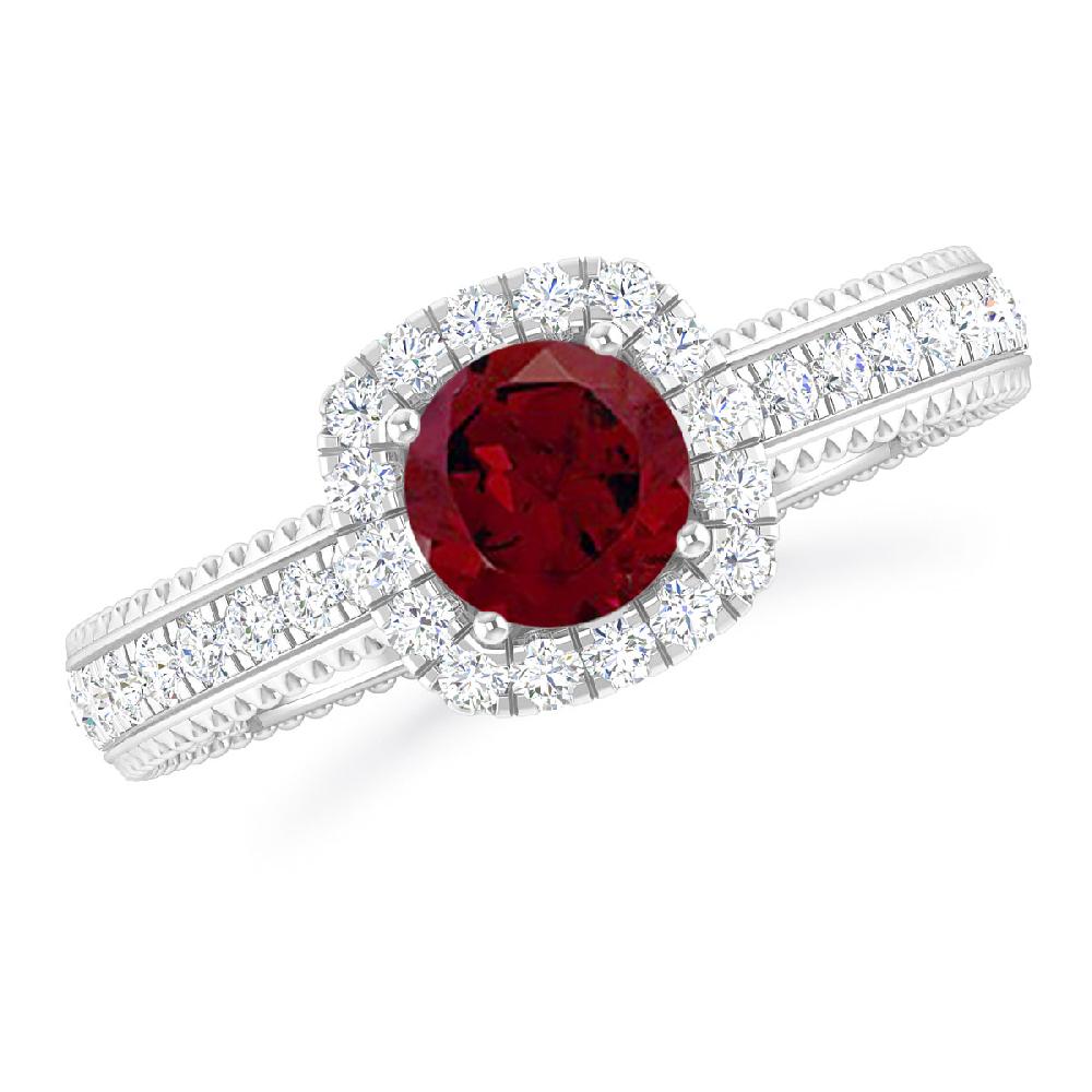 White Gold - Garnet