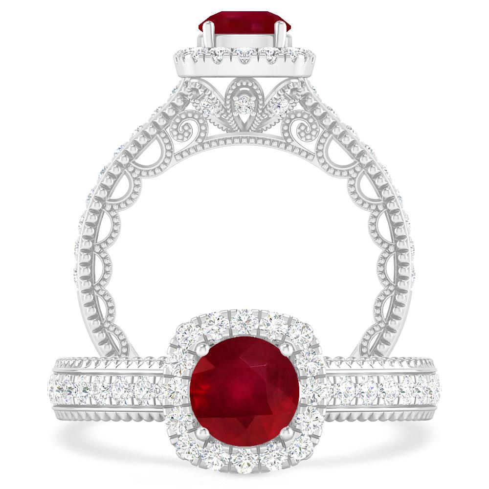 White Gold - Ruby