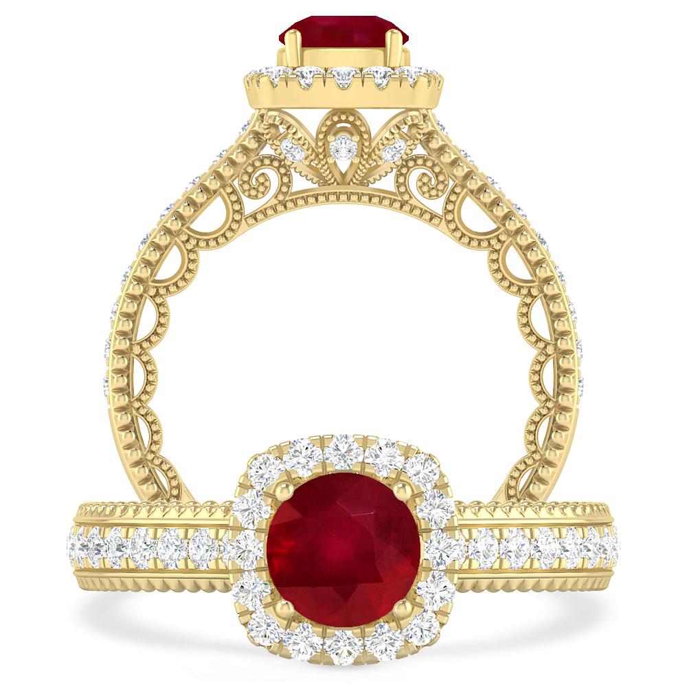 Yellow Gold - Ruby