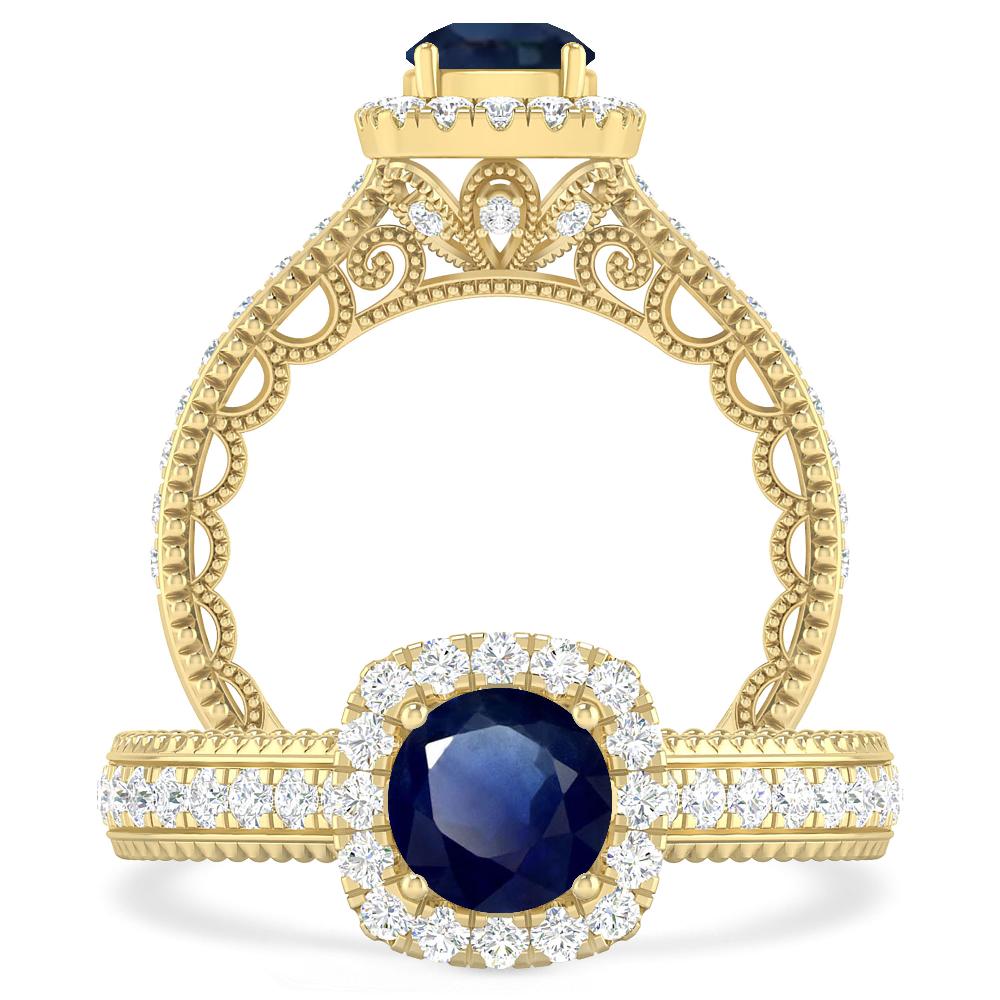 Yellow Gold - Sapphire