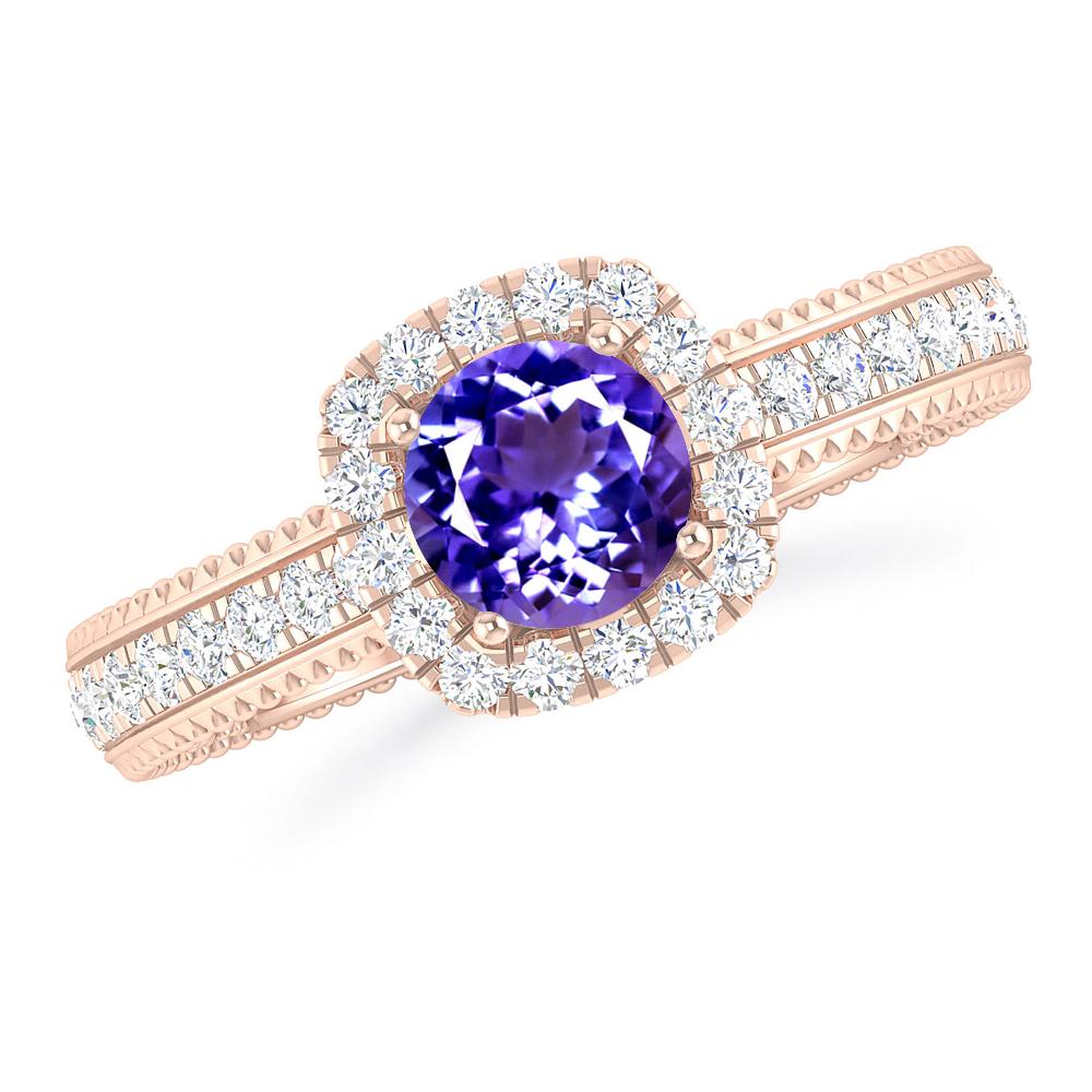 Rose Gold - Tanzanite