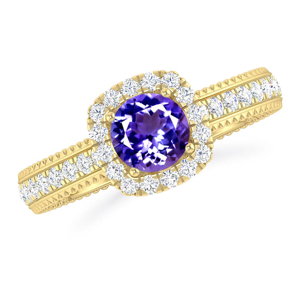 Yellow Gold - Tanzanite