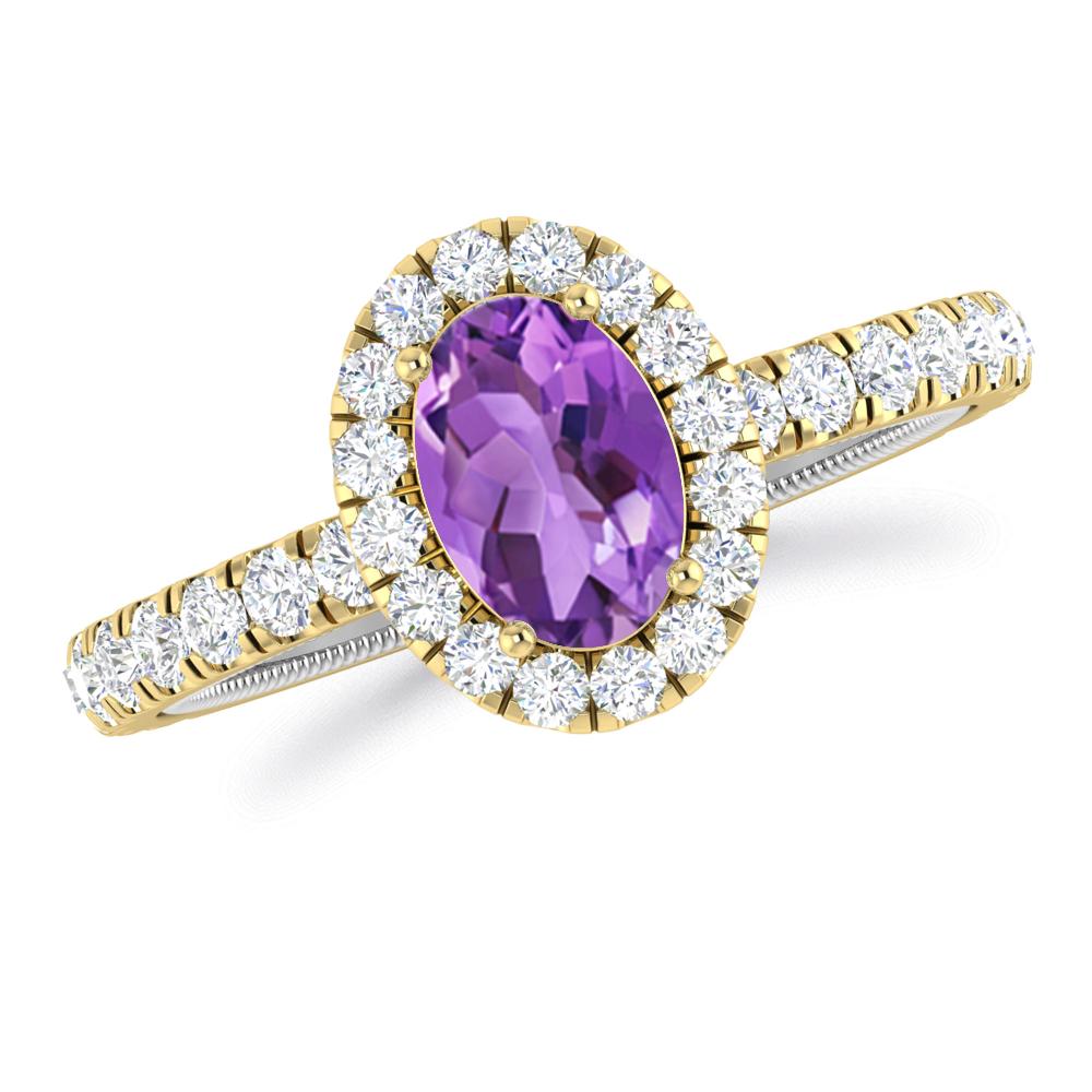 Yellow Gold - Amethyst