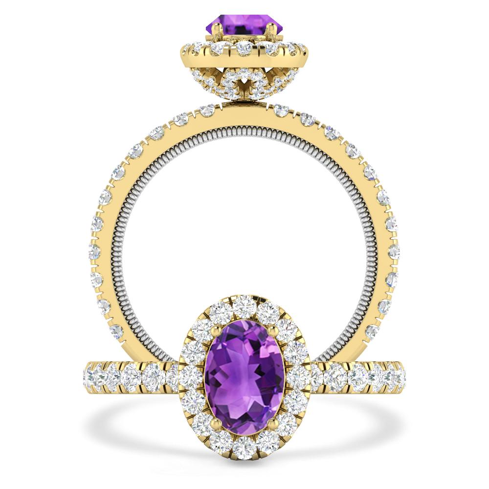 Yellow Gold - Amethyst