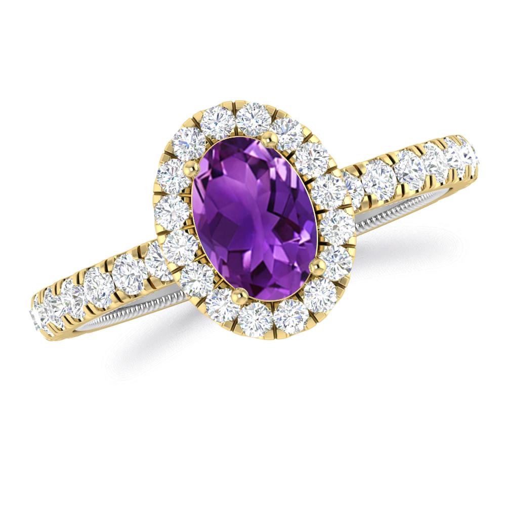 Yellow Gold - Amethyst