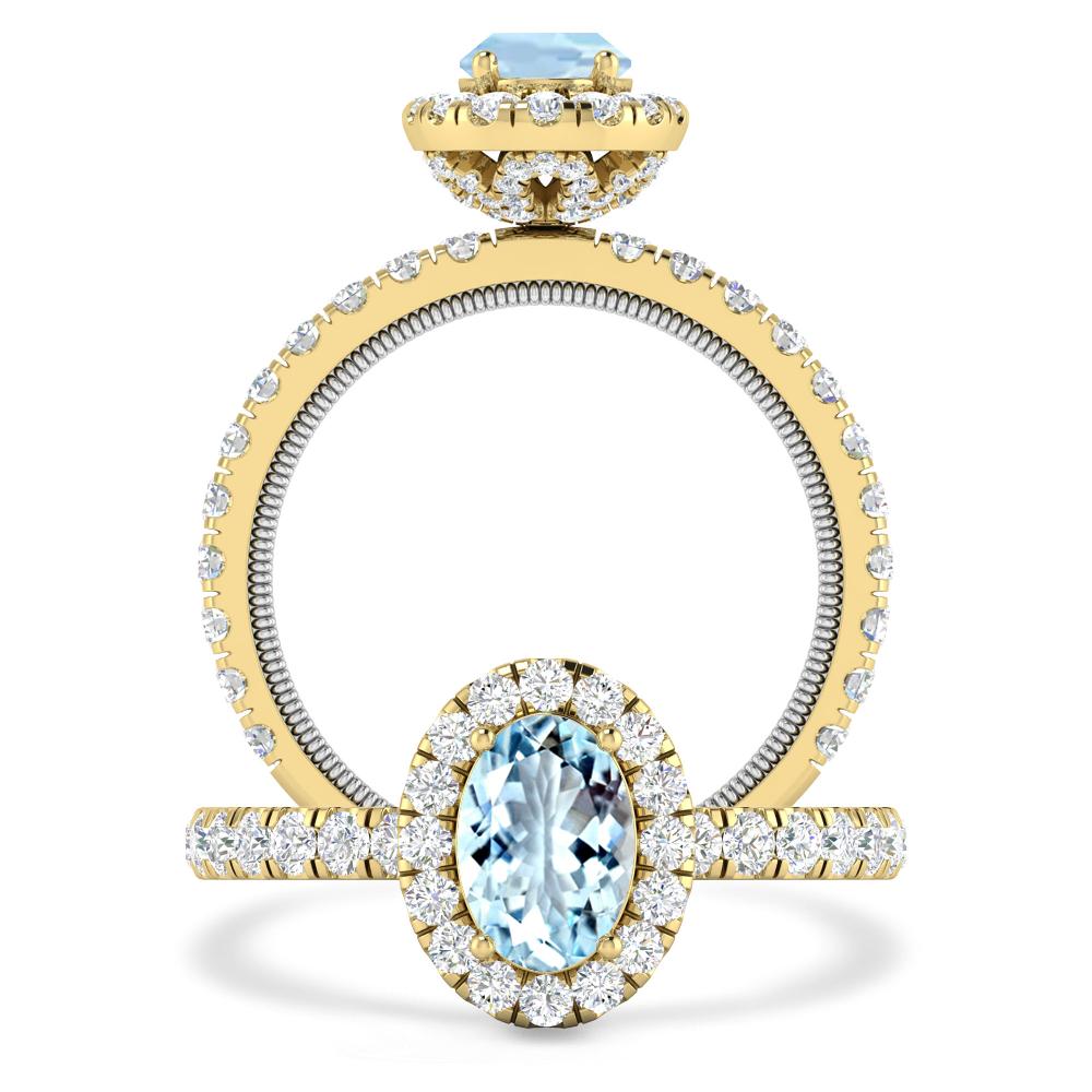 Yellow Gold - Aquamarine