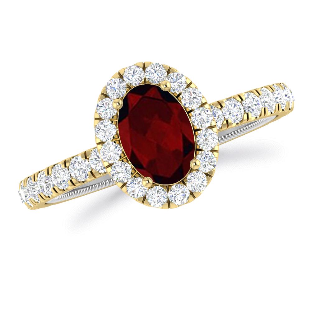 Yellow Gold - Garnet