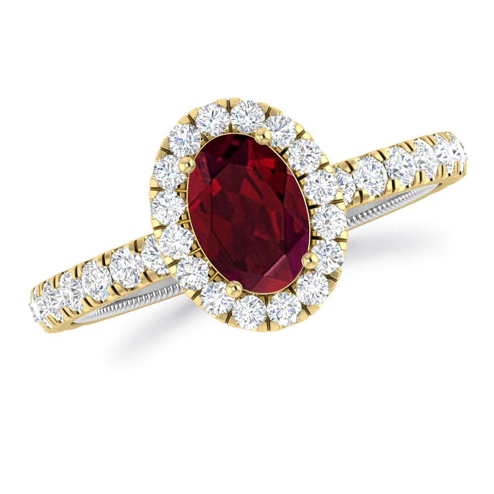 Yellow Gold - Garnet