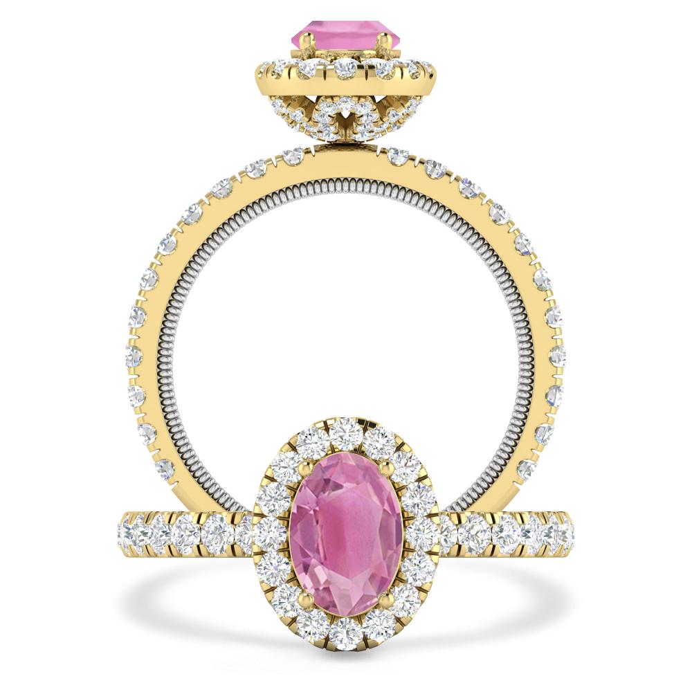 Yellow Gold - Pink Tourmaline