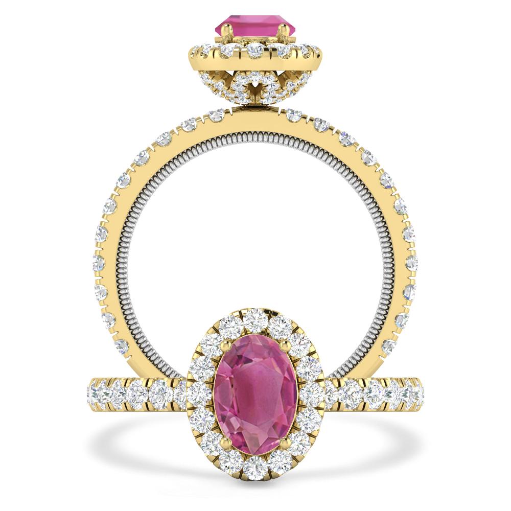 Yellow Gold - Pink Tourmaline