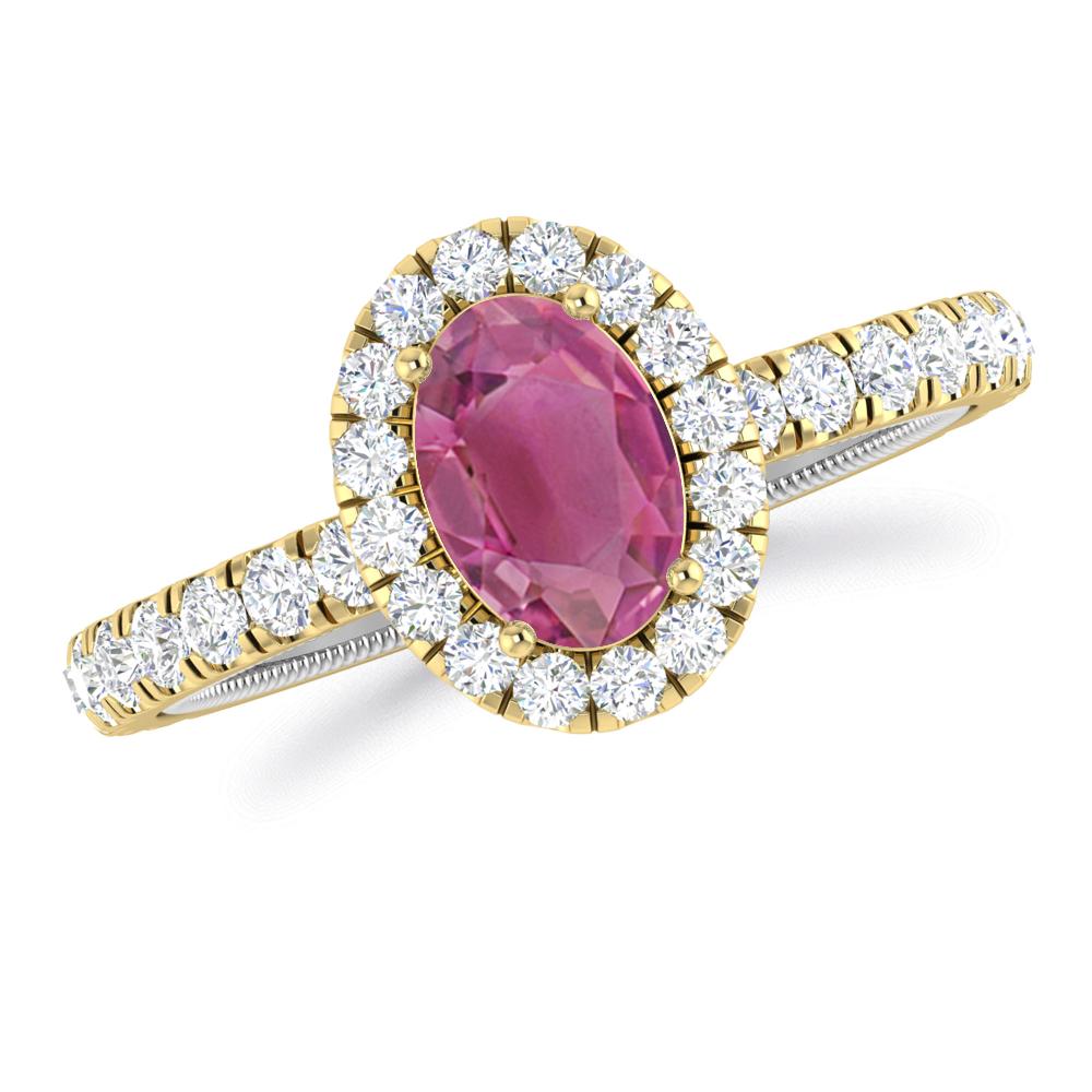 Yellow Gold - Pink Tourmaline