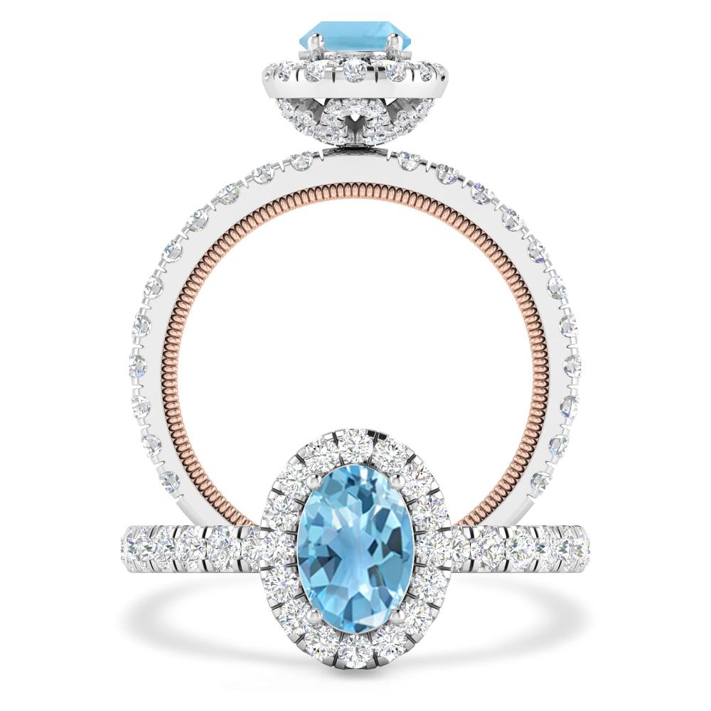 White Gold - Blue Topaz