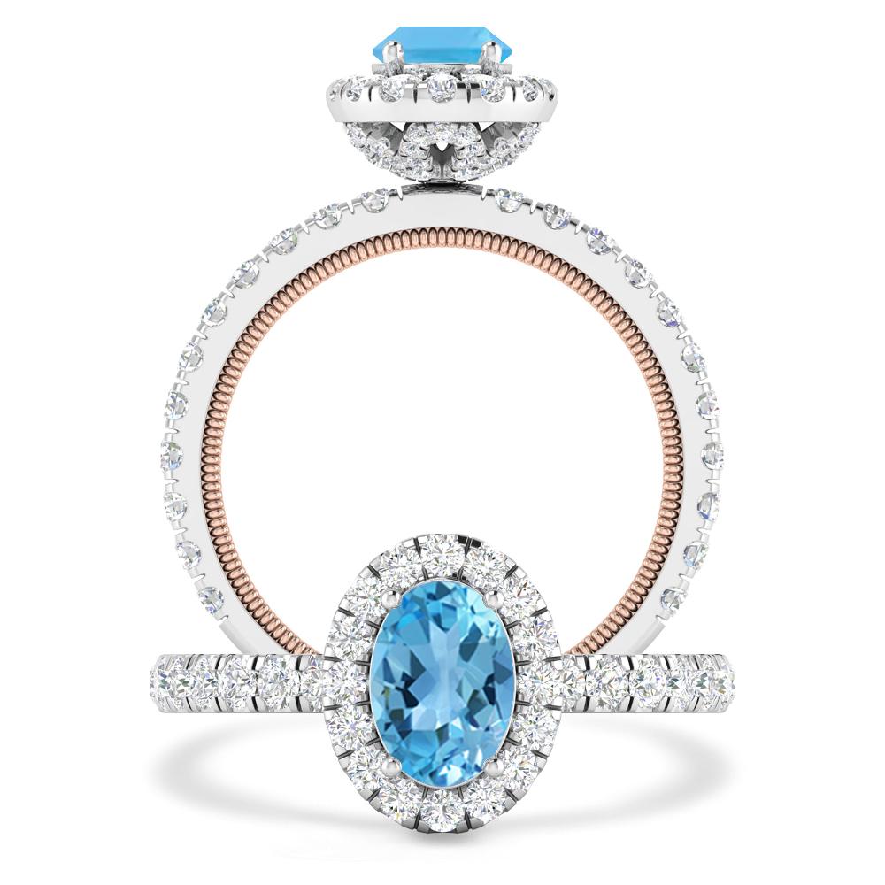 White Gold - Blue Topaz