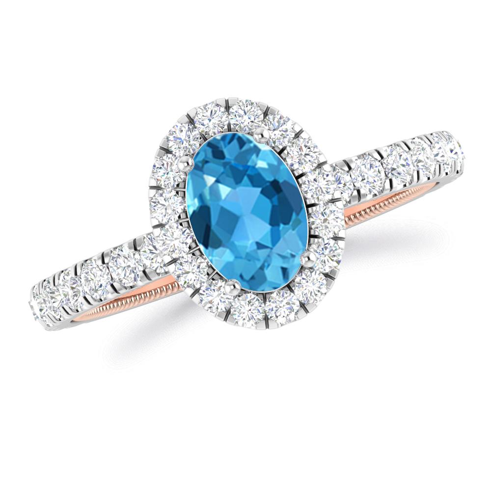 White Gold - Blue Topaz