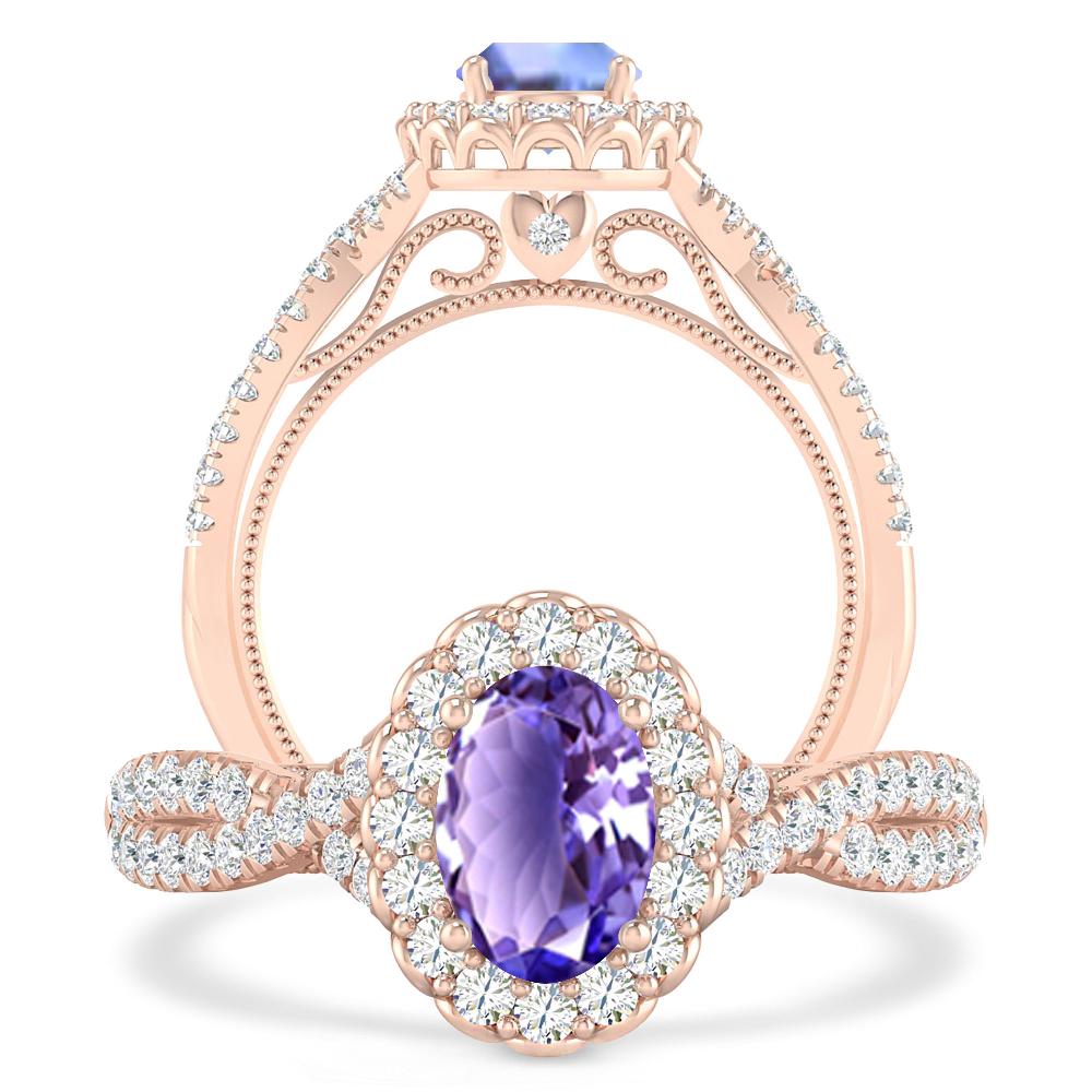 Rose Gold - Tanzanite