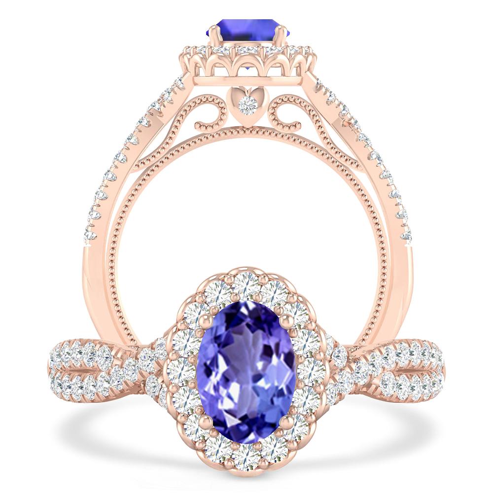 Rose Gold - Tanzanite