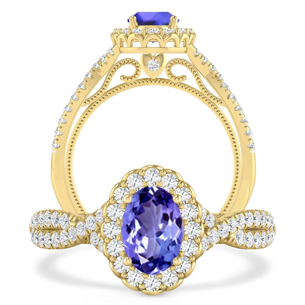 Yellow Gold - Tanzanite