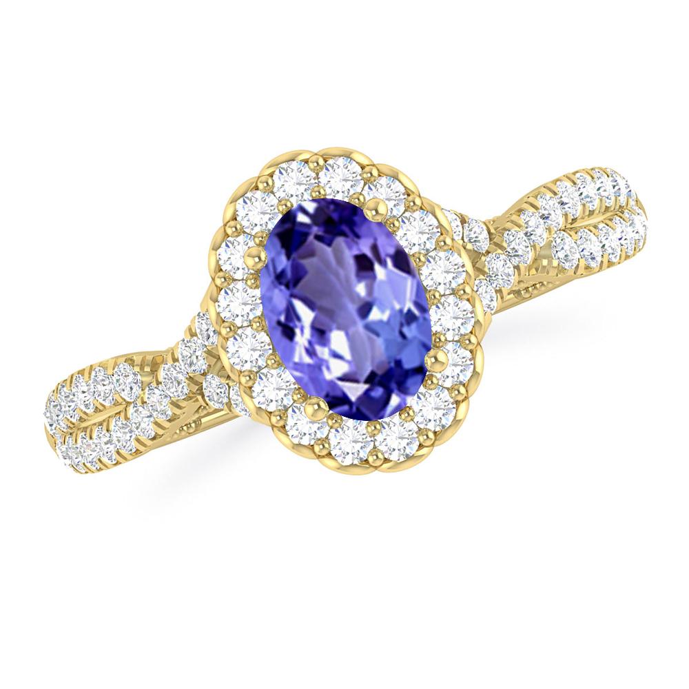 Yellow Gold - Tanzanite