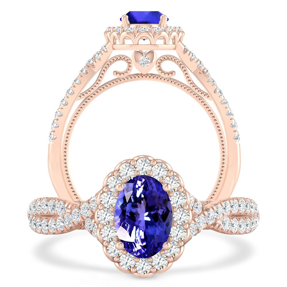 Rose Gold - Tanzanite