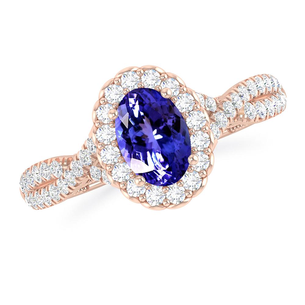 Rose Gold - Tanzanite