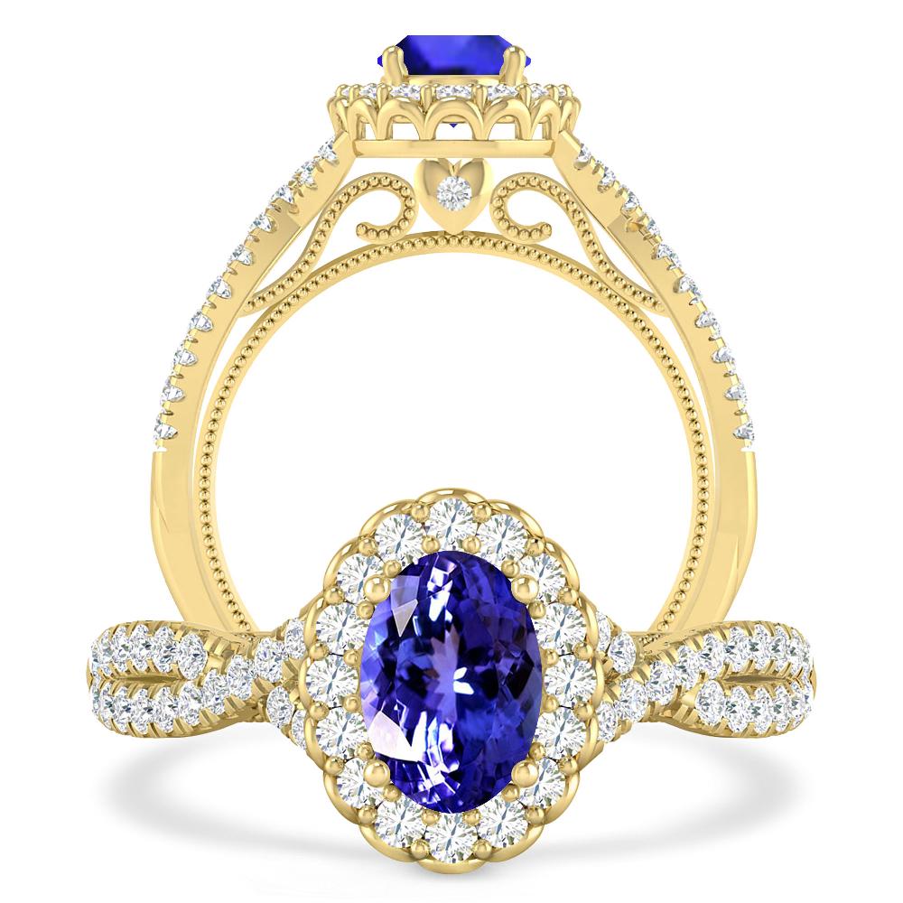 Yellow Gold - Tanzanite