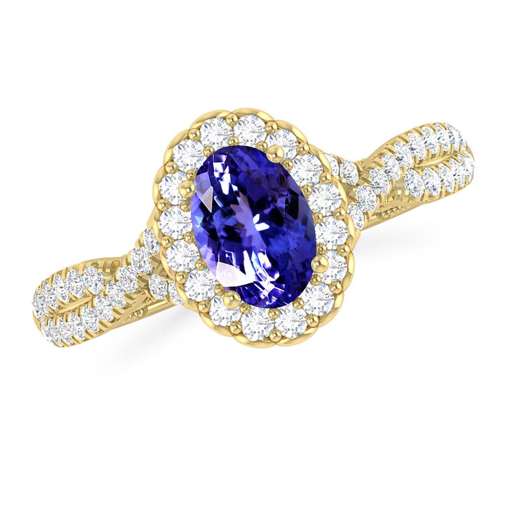 Yellow Gold - Tanzanite