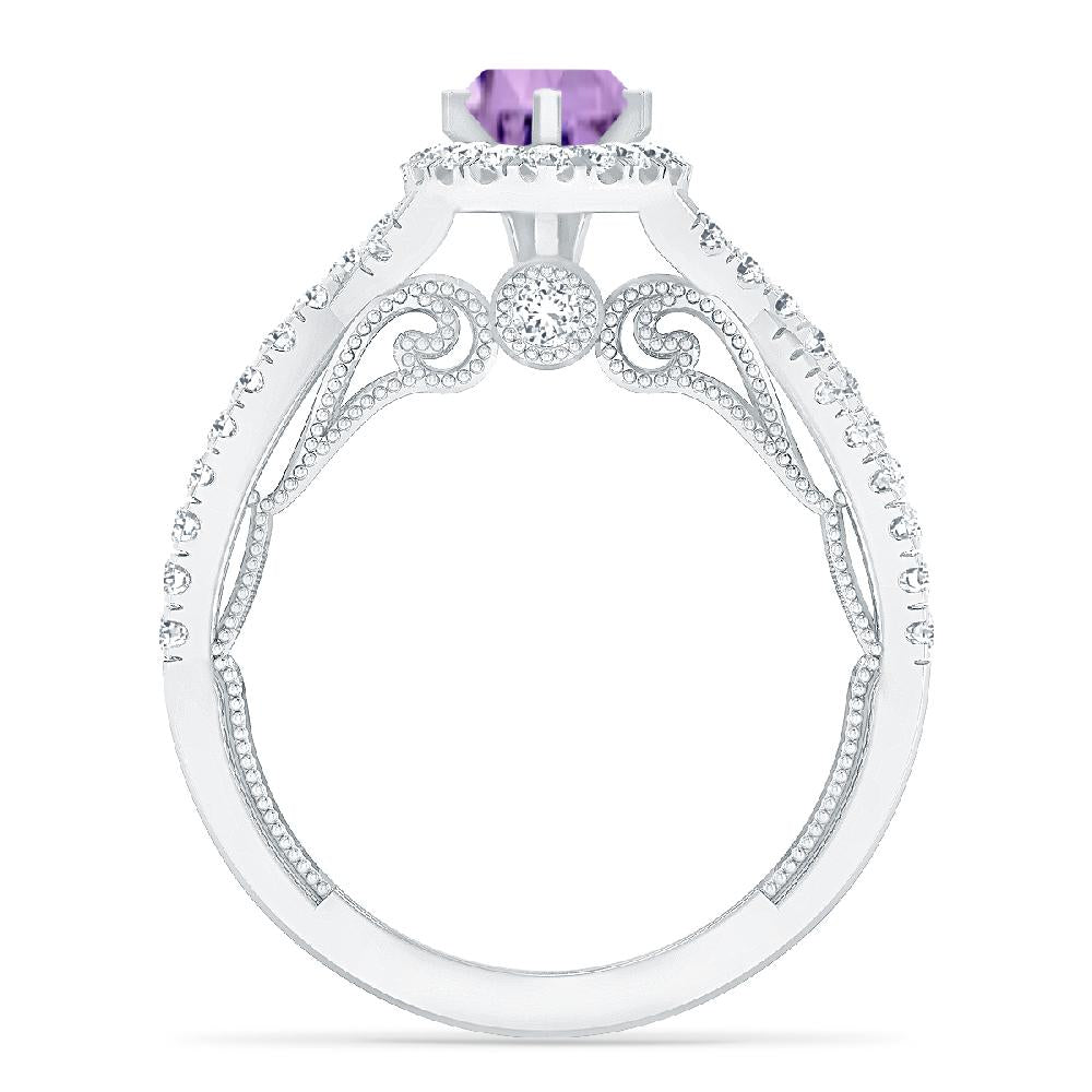 White Gold - Amethyst