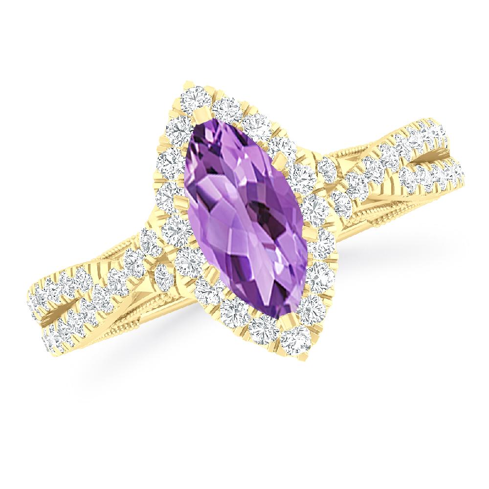 Yellow Gold - Amethyst