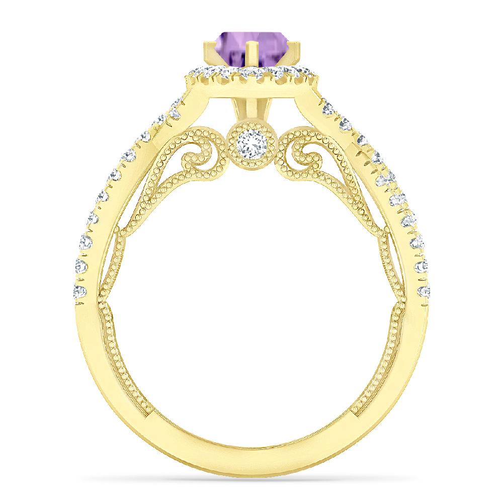 Yellow Gold - Amethyst