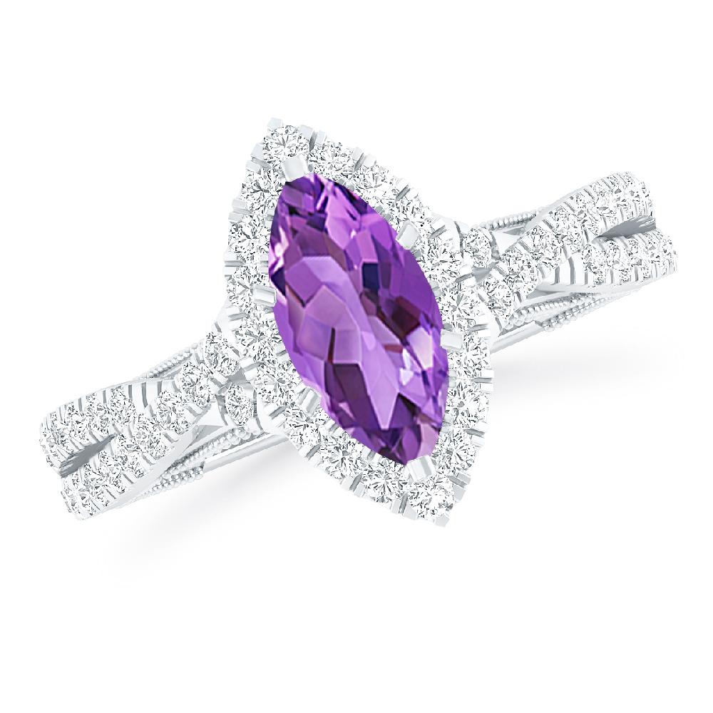 White Gold - Amethyst