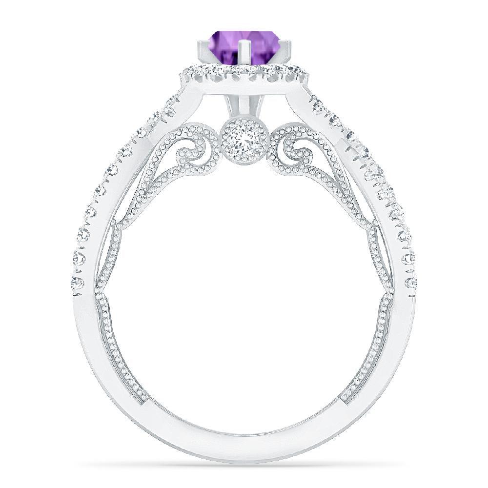 White Gold - Amethyst