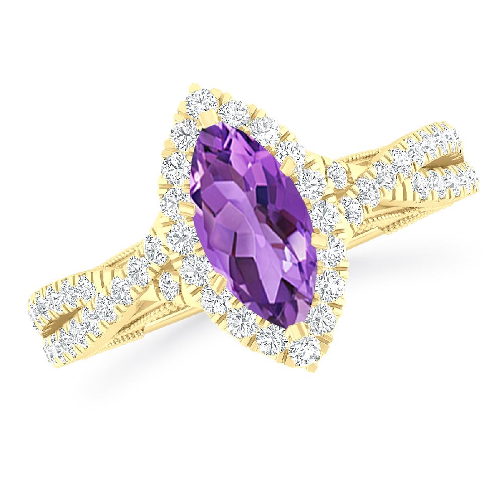 Yellow Gold - Amethyst