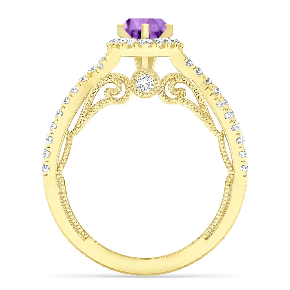Yellow Gold - Amethyst