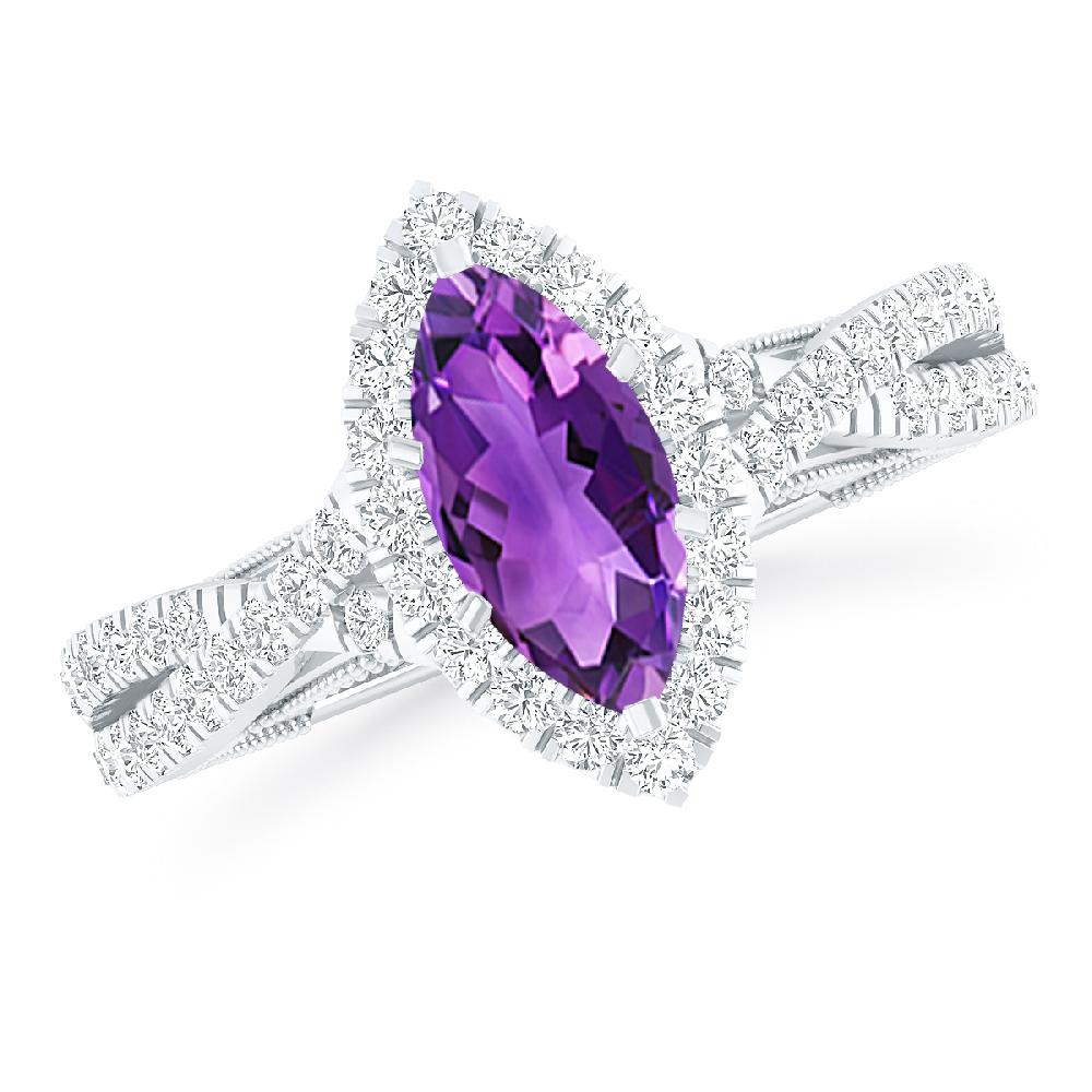 White Gold - Amethyst