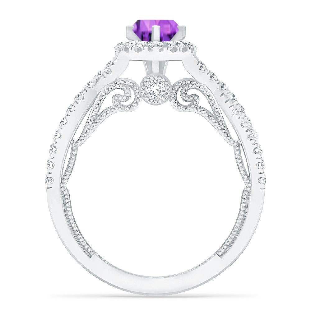 White Gold - Amethyst