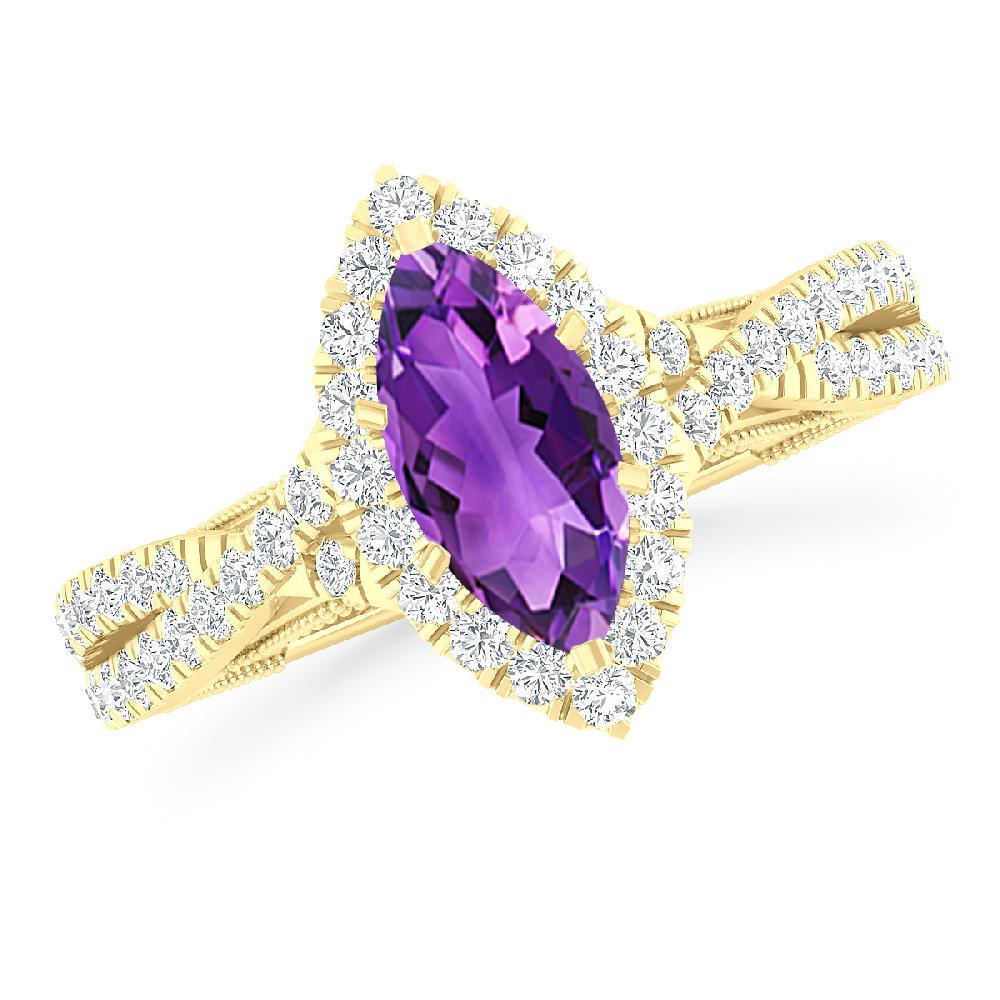 Yellow Gold - Amethyst