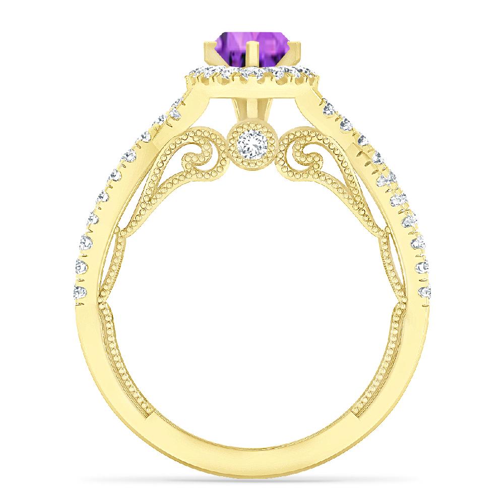 Yellow Gold - Amethyst