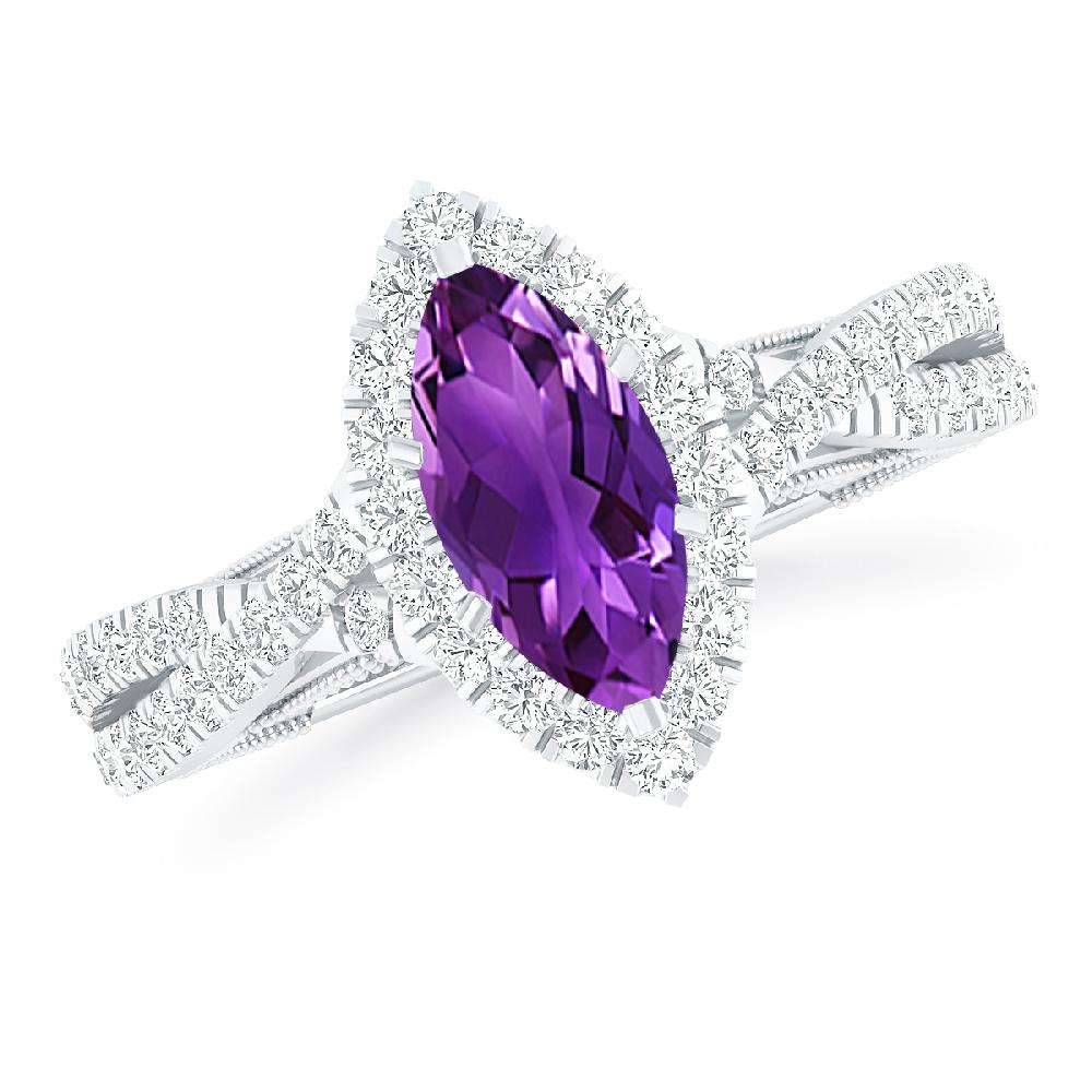 White Gold - Amethyst