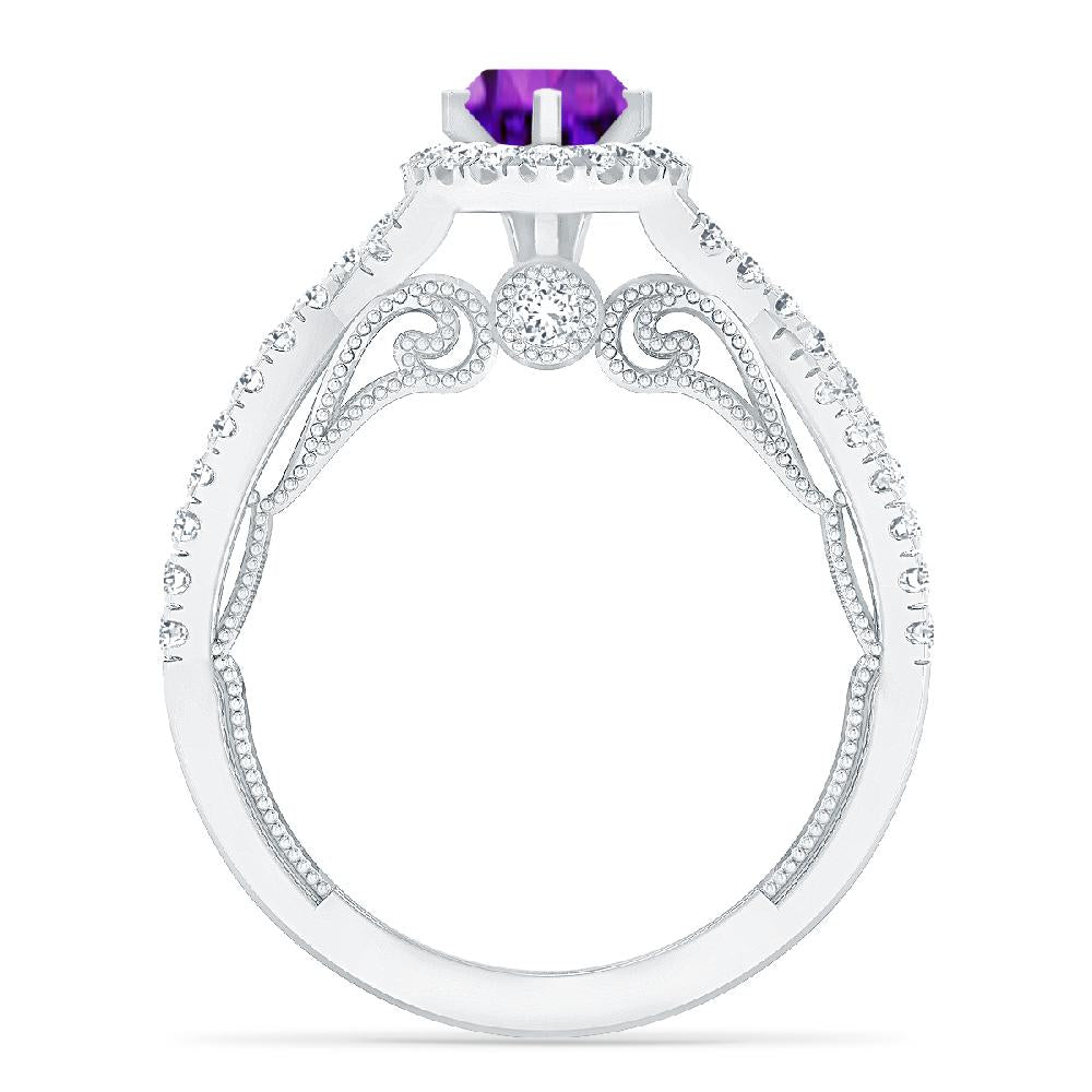 White Gold - Amethyst