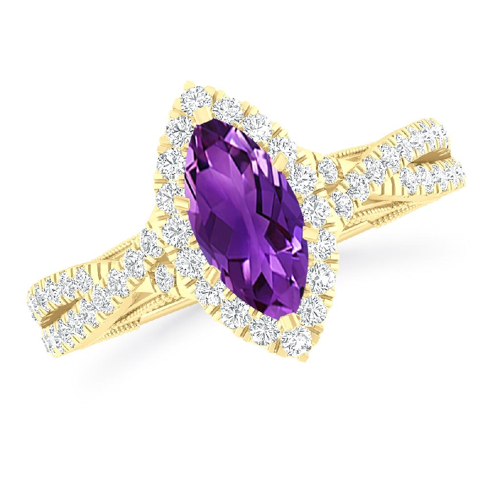 Yellow Gold - Amethyst