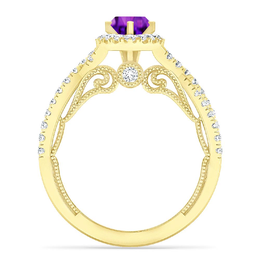 Yellow Gold - Amethyst