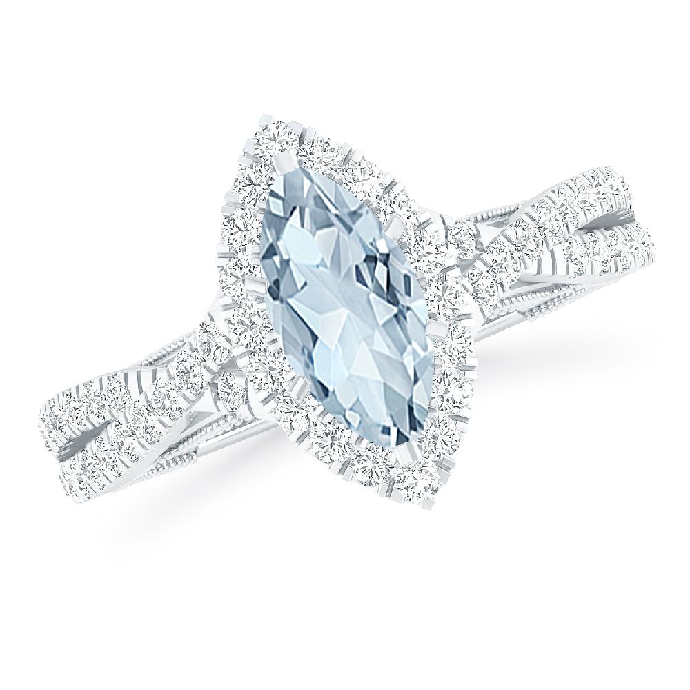 White Gold - Aquamarine