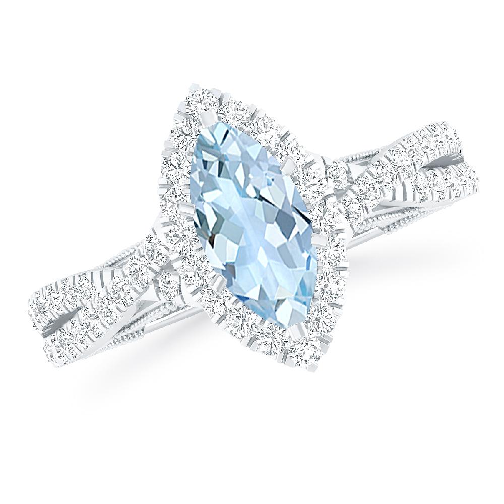 White Gold - Aquamarine